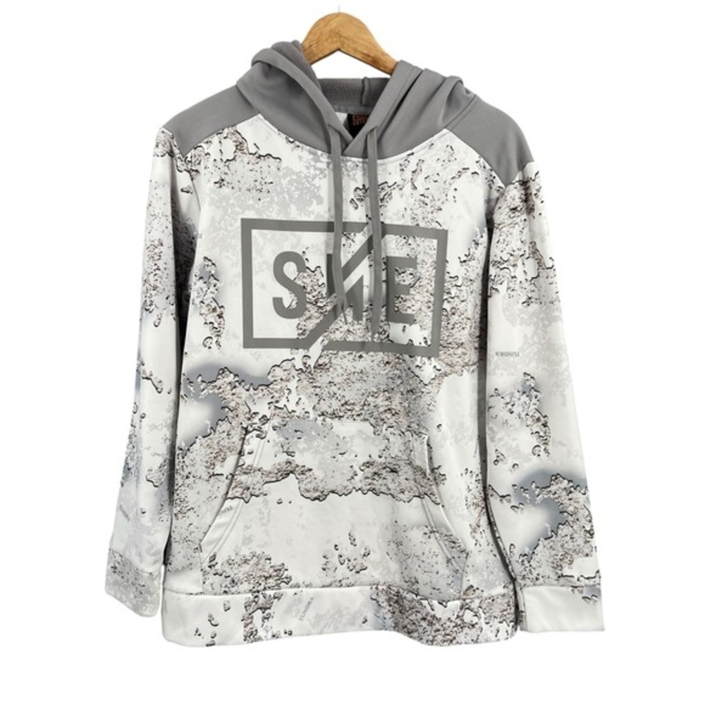 SHE Outdoor Tundra‎ Hoodie Medium Gray White Camo Hunting Outdoors